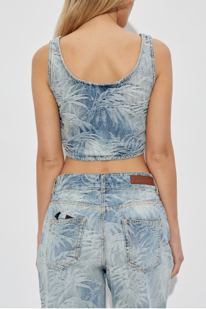 Palm Angels Top corto vaquero