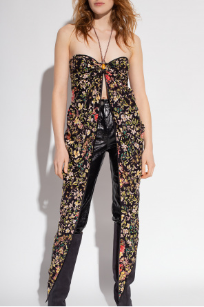 Etro Silk top with floral motif