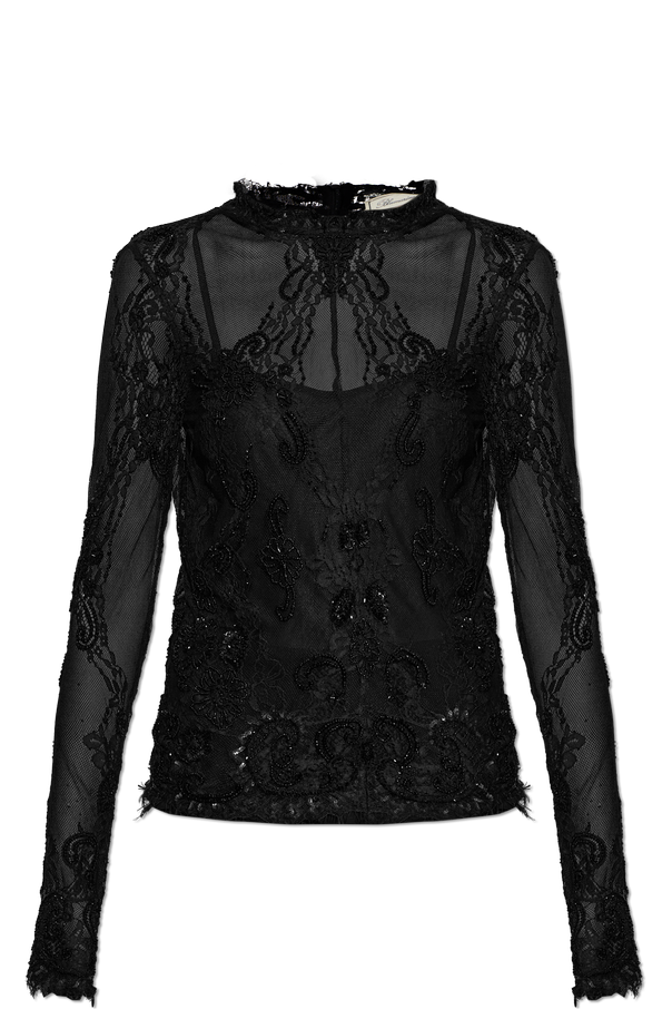 Lace blouse with shimmering sequins od Blumarine