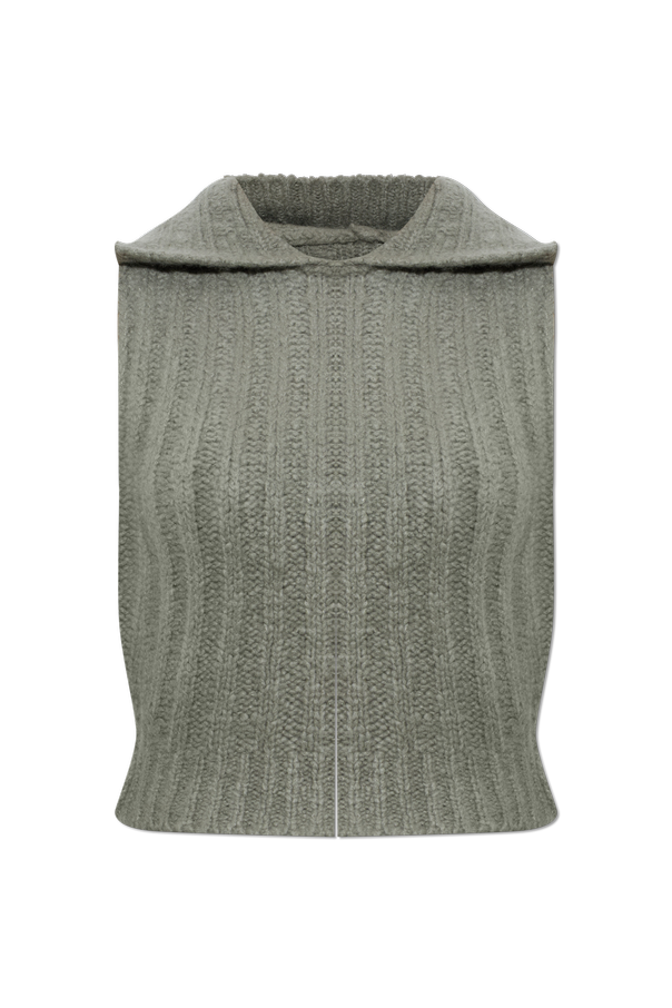 Cashmere hooded vest od Rick Owens
