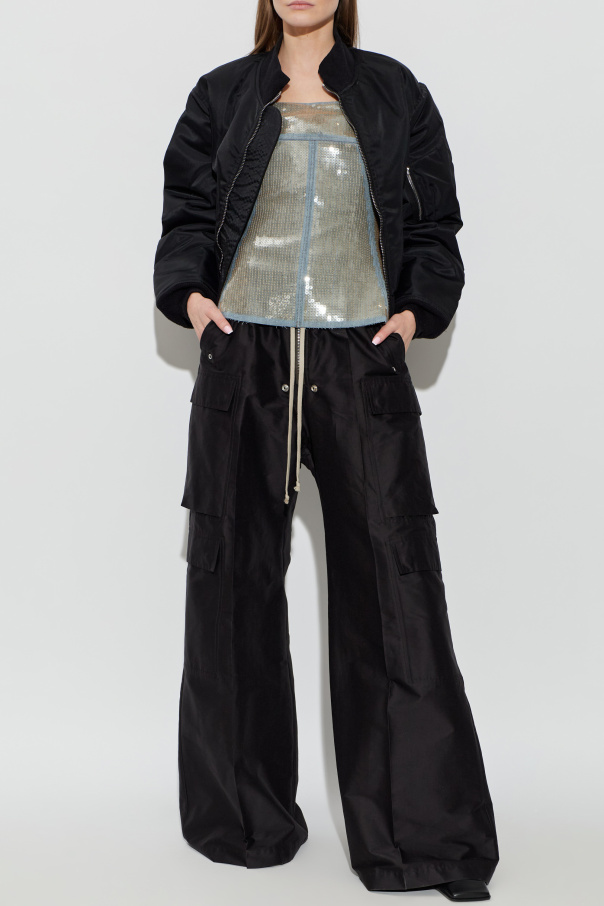 Rick Owens Denim off-shoulder top