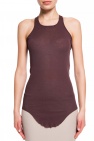 Rick Owens BURGUNDY Raw hem tank top
