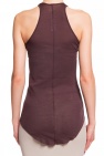 Rick Owens BURGUNDY Raw hem tank top