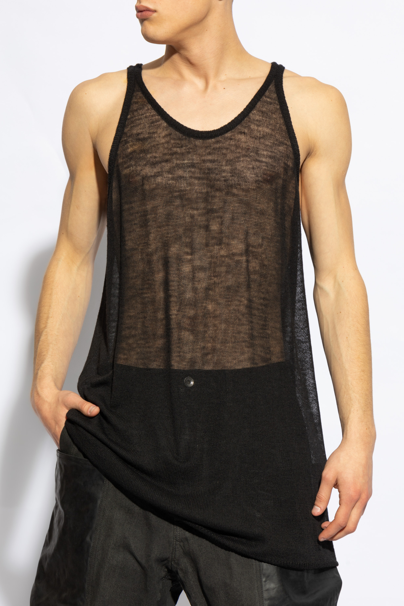 Rick Owens Wool sleeveless T-shirt