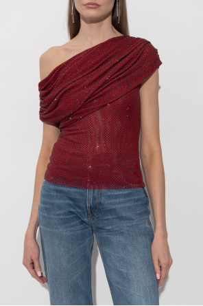 Self-Portrait Top mit Pailletten