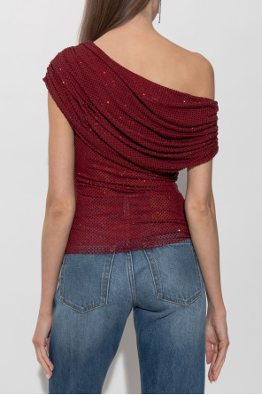 Self-Portrait Top mit Pailletten