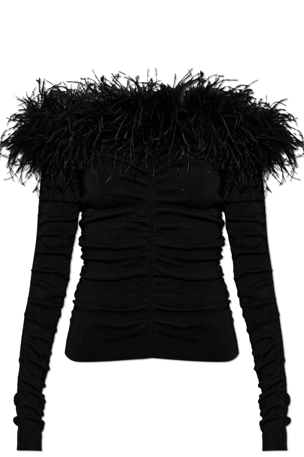 Turtleneck with feathers od Self-Portrait