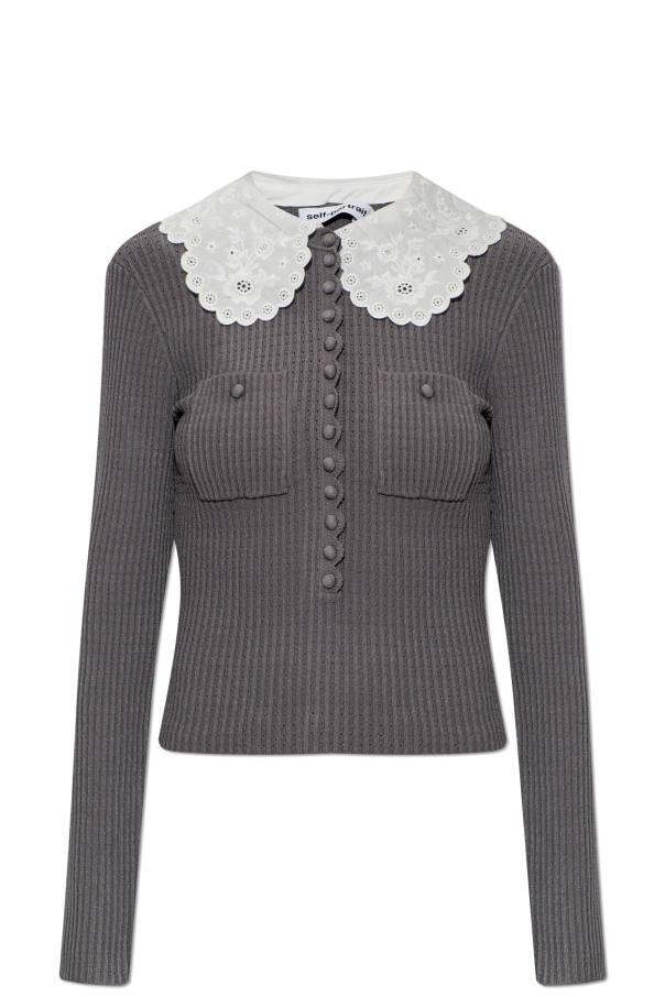 Top with a detachable collar od Self-Portrait