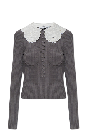 Top mit abnehmbarem Kragen