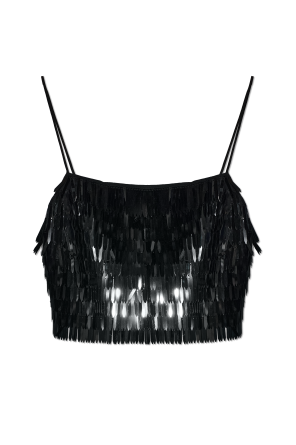 Short sequin camisole top