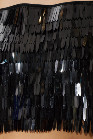 Self-Portrait Short sequin camisole top