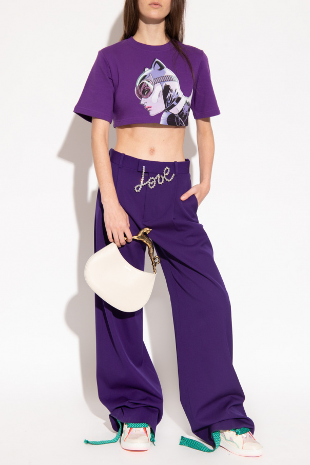 Lanvin Cropped T-shirt with print