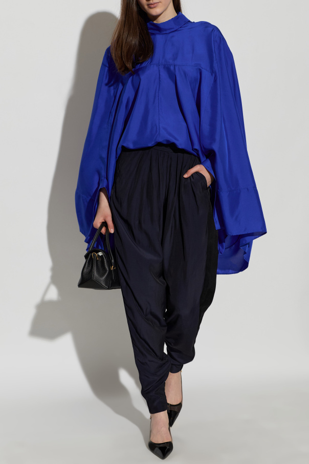 Lanvin Top asimétrico con efecto arrugado