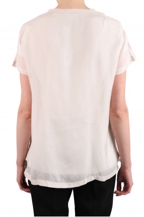 Lanvin Short-Sleeved Silk Top