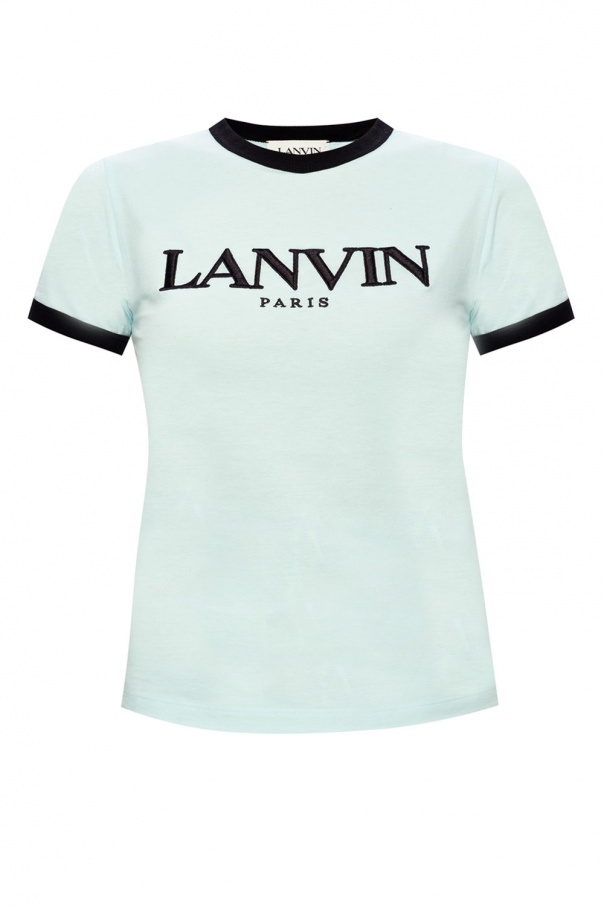 Lanvin Shoulder Pad T Shirt And Split Midi Skirt Co ord