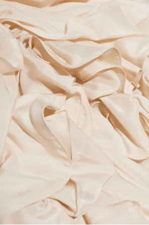 Maison Margiela Silk top with ruffles