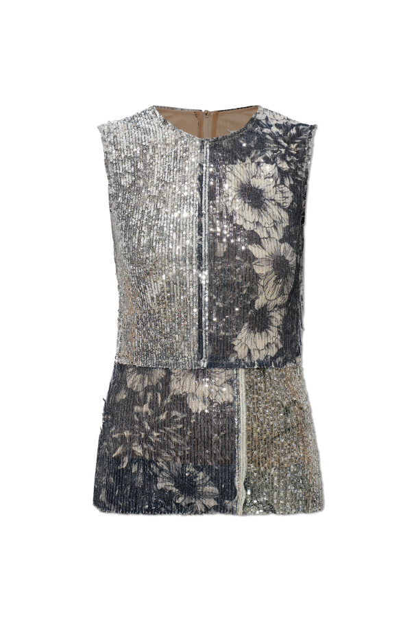Top with shimmering sequins od Maison Margiela