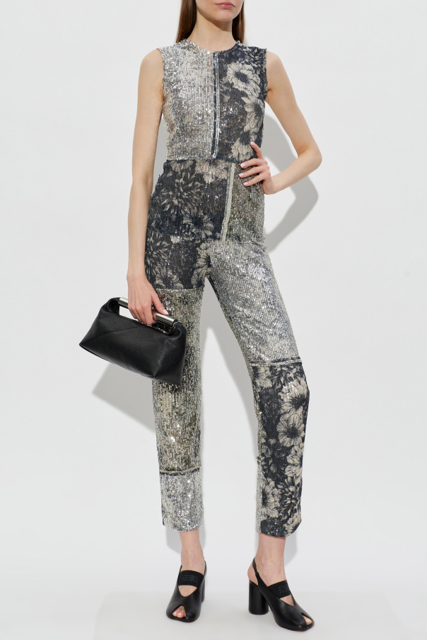 Maison Margiela Top con lentejuelas brillantes