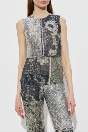 Maison Margiela Top con lentejuelas brillantes