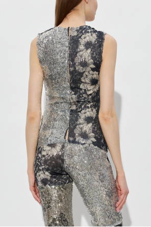 Maison Margiela Top con lentejuelas brillantes