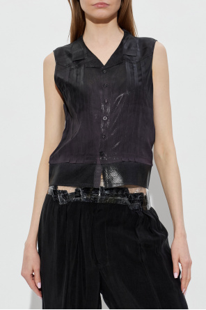 Maison Margiela Top con acabado brillante