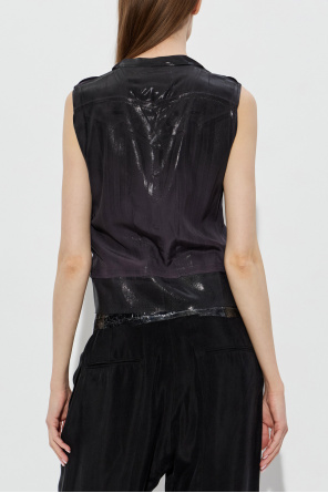 Maison Margiela Top con acabado brillante