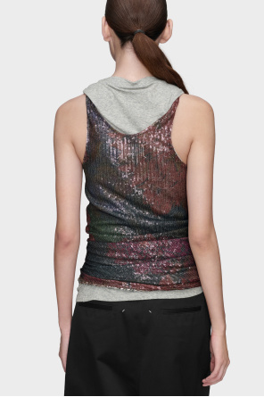Maison Margiela Sequin top with an asymmetric cut