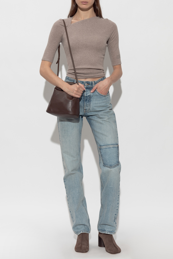 MM6 Maison Margiela Top de corte ajustado