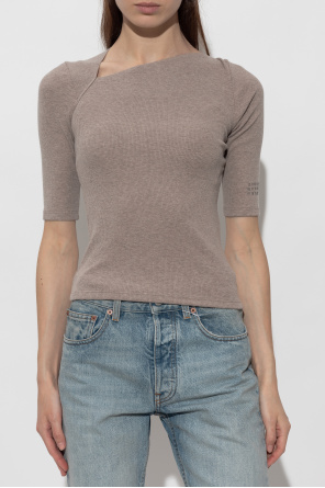 MM6 Maison Margiela Top de corte ajustado