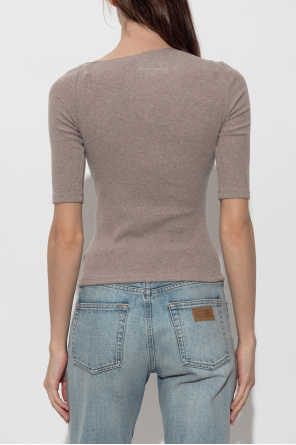 MM6 Maison Margiela Top de corte ajustado
