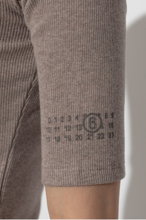 MM6 Maison Margiela Top de corte ajustado