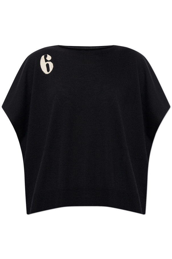 Oversized top with printed logo od MM6 Maison Margiela