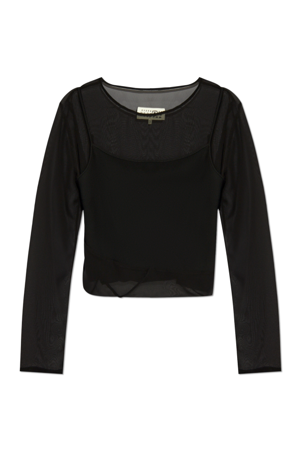 MM6 Maison Margiela Double-layered top