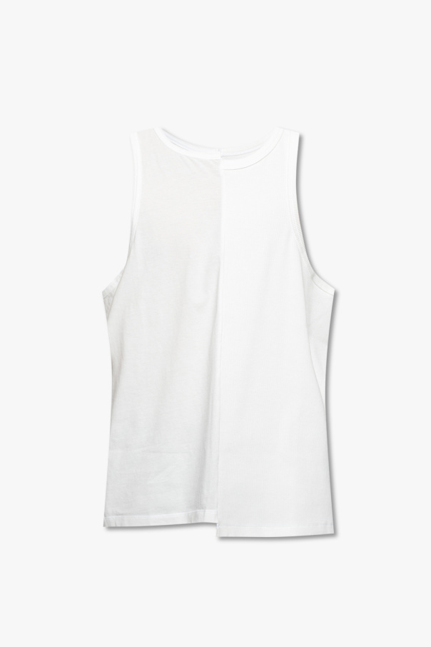 Tagliatore T-shirt a maniche corte Bianco Panelled T-shirt