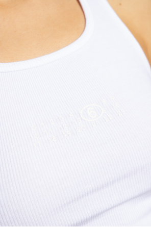 MM6 Maison Margiela Ribbed top with logo
