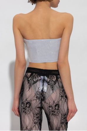 Dsquared2 Crop top with sequins