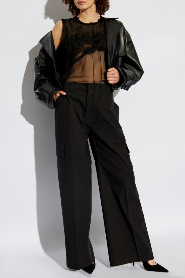 Dsquared2 Jedwabny top bez rękawów