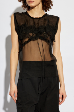 Dsquared2 Jedwabny top bez rękawów