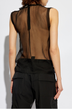 Dsquared2 Jedwabny top bez rękawów