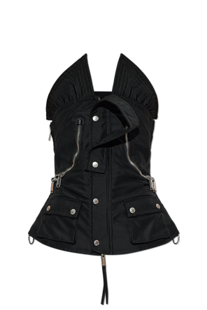 Top corsé con numerosos bolsillos