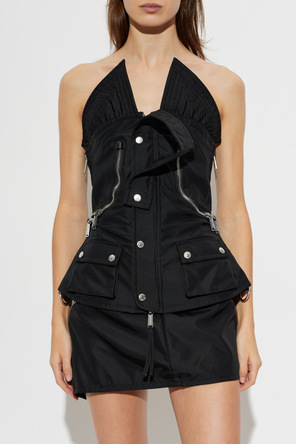 Dsquared2 Black corset with multiple pockets