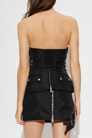 Dsquared2 Black corset with multiple pockets