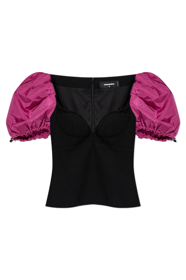 Wool top with puffed sleeves od Dsquared2