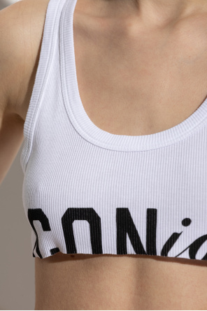 Dsquared2 Top curto com acabamento cru