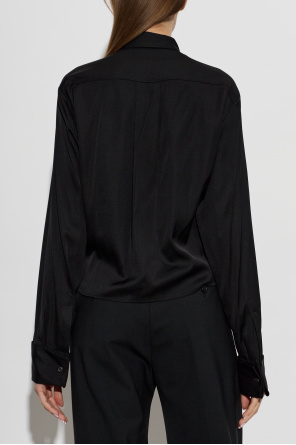 Dsquared2 Camisa de seda com laço no pescoço