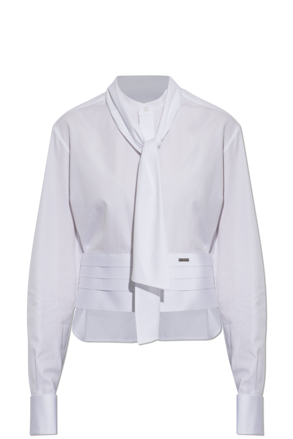 Shirt with a tie-neck od Dsquared2