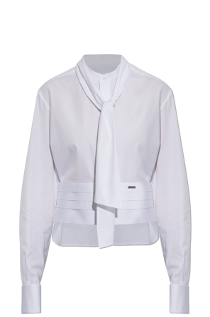 Blusa con lazo al cuello