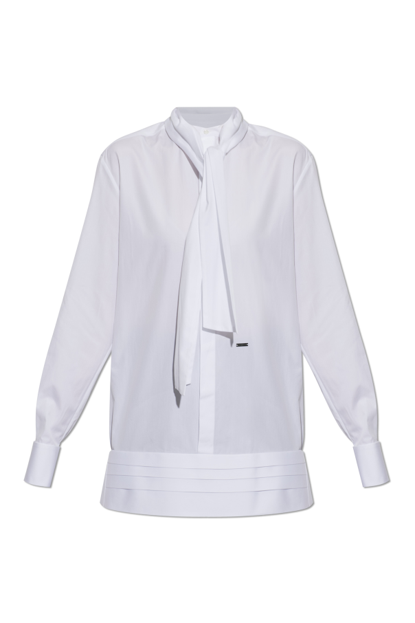 Shirt with a decorative scarf od Dsquared2