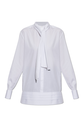 Shirt with a decorative scarf