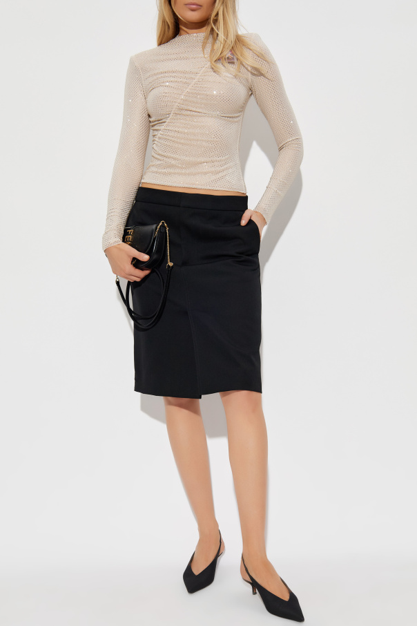 Self-Portrait Top con cristales brillantes